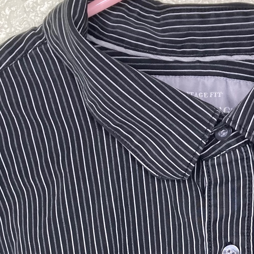 American Eagle Button Down Size Xxl Black White - image 3